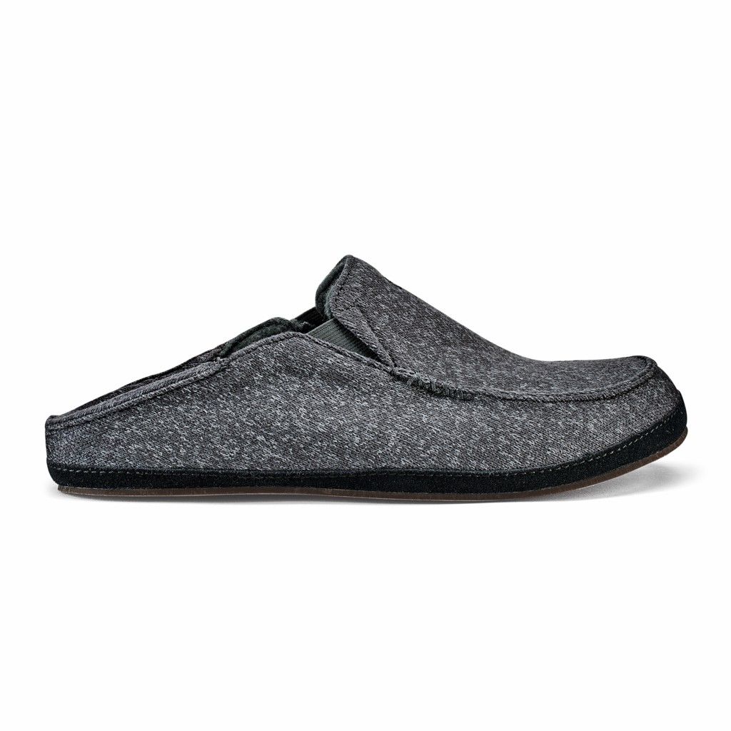 Olukai Men's Moloa Hulu Slipper - Dark Shadow US790-382